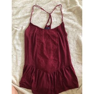 American Eagle embroidered tank